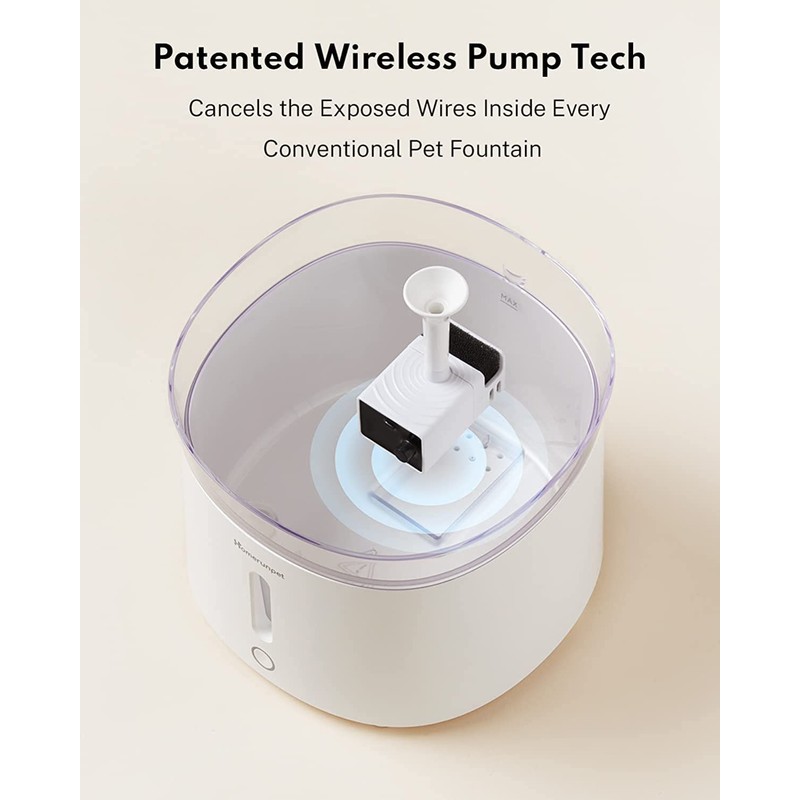 Homerunpet Wireless Cat Fountain Pump 3. Compatible with WF20