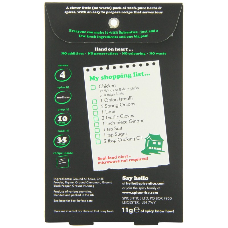 SPICENTICE Jamaican Jerk Chicken Spice Kit 11 g (Pack of