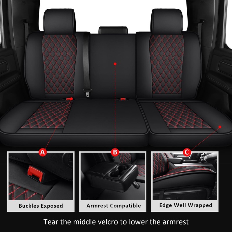 MIROZO Silverado Seat Covers,Truck Seat Covers Compatible with 2007-2013 and