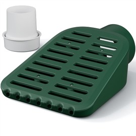 4in. Grate Yard Drain, Yard Drain Emitter for Sump Pump Discharge & Downspout Extensions, 10" W x 11.5" L x 4.7" H, Protects Foundation, Prevents Standing Water – Includes 3" & 4" SCH 40 Pipe Adapter