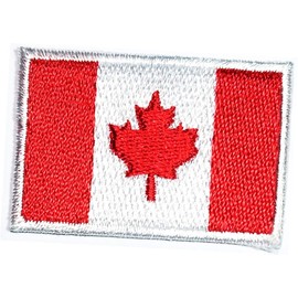 Canada National Flag Patches Size Mini 1.1X1.6 inches. Canada Country Flag Military Tactical Embroidered Patch Embroidery Iron On Sewing Logo Jacket Polo T- Shirt Hat Backpacks (01)