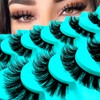 7 Pairs of 3D False Eyelashes, Cat Eye, Fluffy Volume,