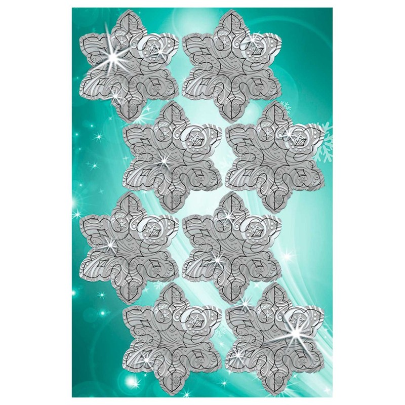 Ursus 21710099 – Material for 8 Sparkling Ornaments Snowflakes Ornaments