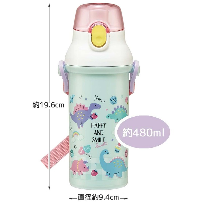 Skater PSB5SANAG-A Rainbow Water Bottle, 16.9 fl oz (480 ml),