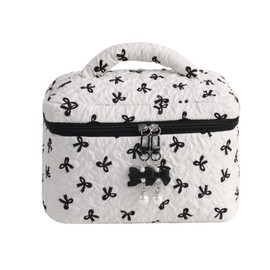 Travel Makeup Toiletry Bag for Women Large Capacity Makeup Bag Cute Makeup Organizer Bag Trendy Big Cosmetic Bag Aesthetic Makeup Bag with Handle Portable Makeup Bag Coquette