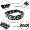 haoyueer Spiked Studded Dog Collar, Adjustable Pu Leather Puppy Collar