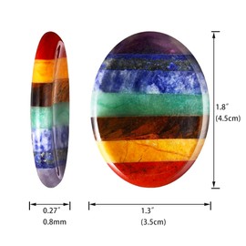 Daumen Worrystein Chakra Heilsteine Set 450g bunte Kristallchips & Edelsteinspiel für Kinder, Natürliche Edelsteine für Meditation, Stressabbau & Dekoration