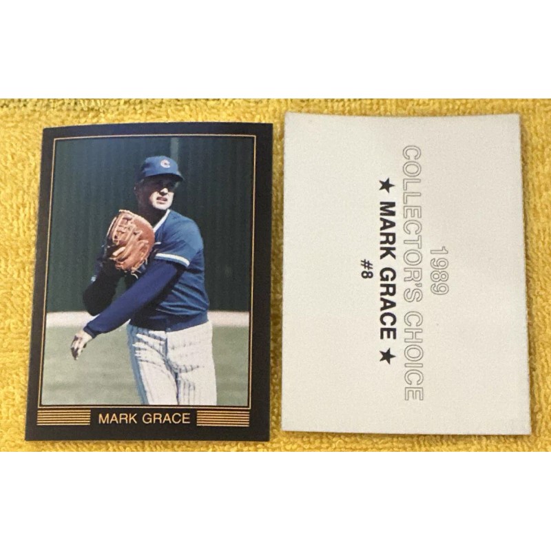 1989 Collector's Choice #8 ⚾️ Mark Grace ⚾️ Chicago Cubs