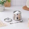 RAMFIYN 2 pack 12oz Stainless Steel Sugar Bowl Decorative Silver