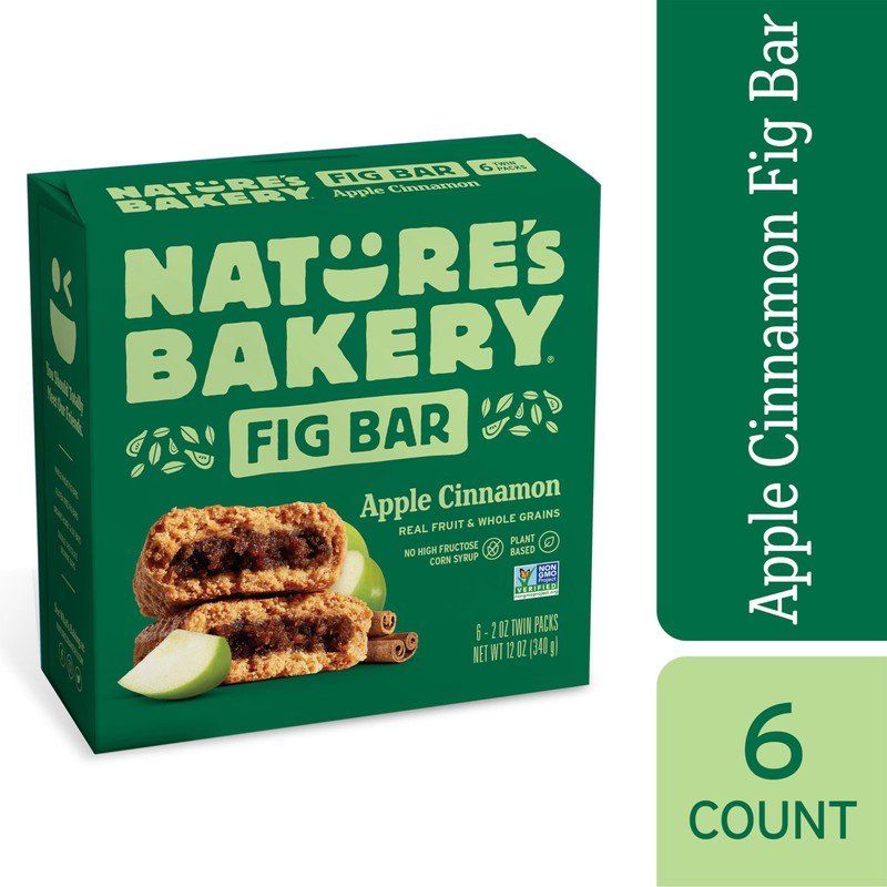 Nature's Bakery Fig Bars, Apple Cinnamon, 2 Oz, 6 Ct