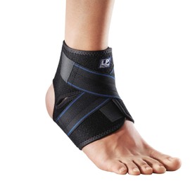 LP Support 757-KM Ankle Support – Ankle Support for Sports and Everyday Use – Sports Bandage – Ankle Brace Size: One Size, Colour: 1 x Black