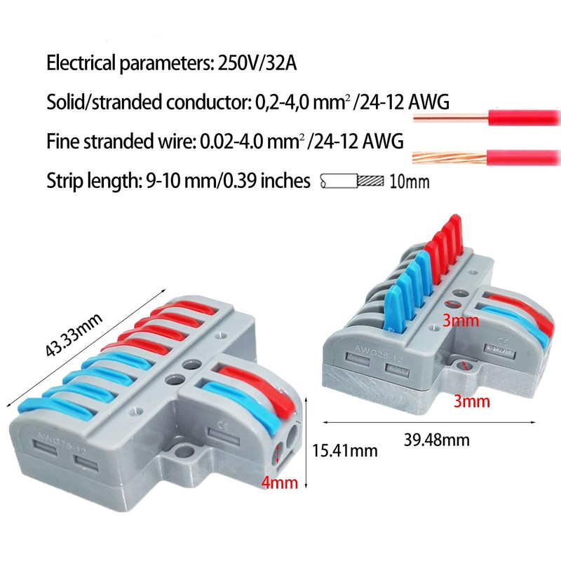 CESFONJER Electric Clamps, Pack of 6 Compact Connection Clamps for