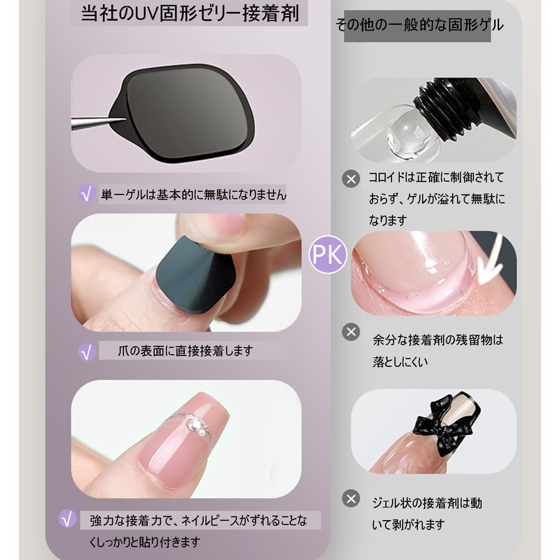 BaraRose ネイルチップ 接着剤 ネイルチップ シール 付け爪 両面テープ つけづめ 爪用接着剤 極薄