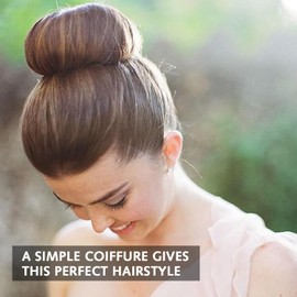 2 Pcs Magic Hair Bun Maker,Easy Donut Bun Maker for Hair,French Twist Fold Wrap Snap Band,Fast & Easy Donut Bun Maker,Ballet Hair Deft Bun Hair Styling Accessories for Girls Women (Black)