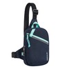 Travelon Greenlander - Correa compacta antirrobo sostenible, Azul Galaxia, 5"W