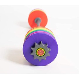 WOD Toys® Custom Color Barbell Mini - Adjustable Barbell Toy Set for Kids Fitness - Safe, Durable Kids Workout Toys (Pair #1 - Pink, Pair #2 - Yellow)