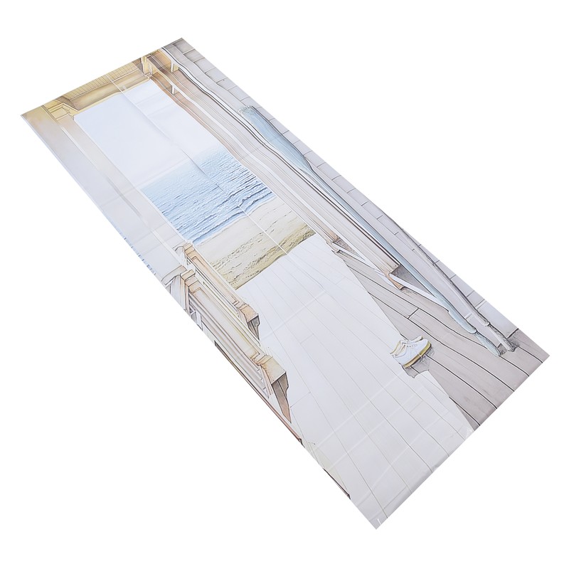 2pcs Door Sticker PVC Material 3D Visual Effects Easy Cleanable