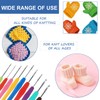 Crochet Hooks Set 9pcs Aluminum Knitting Needles Kit Ergonomic Soft