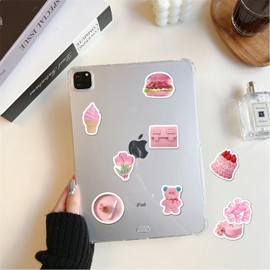 50Pcs Ins Fresh Girlish Style Pink Tone Waterproof Stickers, Cute Aesthetic Stickers. Decorative Stickers for Water Bottles, Case, Laptop, Waterproof Holiday Stickers for Crafts