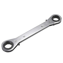 uxcell Reversible Ratcheting Wrench, 19mm x 21mm Double Box End, Cr-V