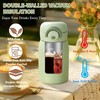 DDUP Small Water Bottle 350ml, Mini Lightweight Flask for Hot