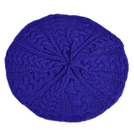 BG Soft Knit Solid Color Beanie, Chic, and Lightweight Crochet Knitted Style Beanie Hat for Women, One Size Slouchy - Royal Blue