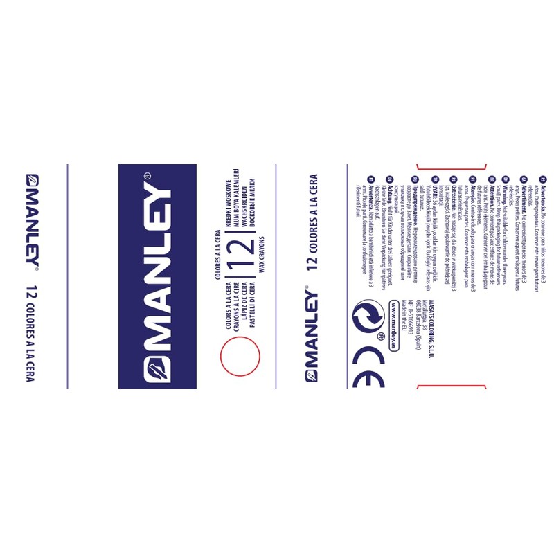 Manley mnc04577 – Pack of 12 Crayons, hellviolett