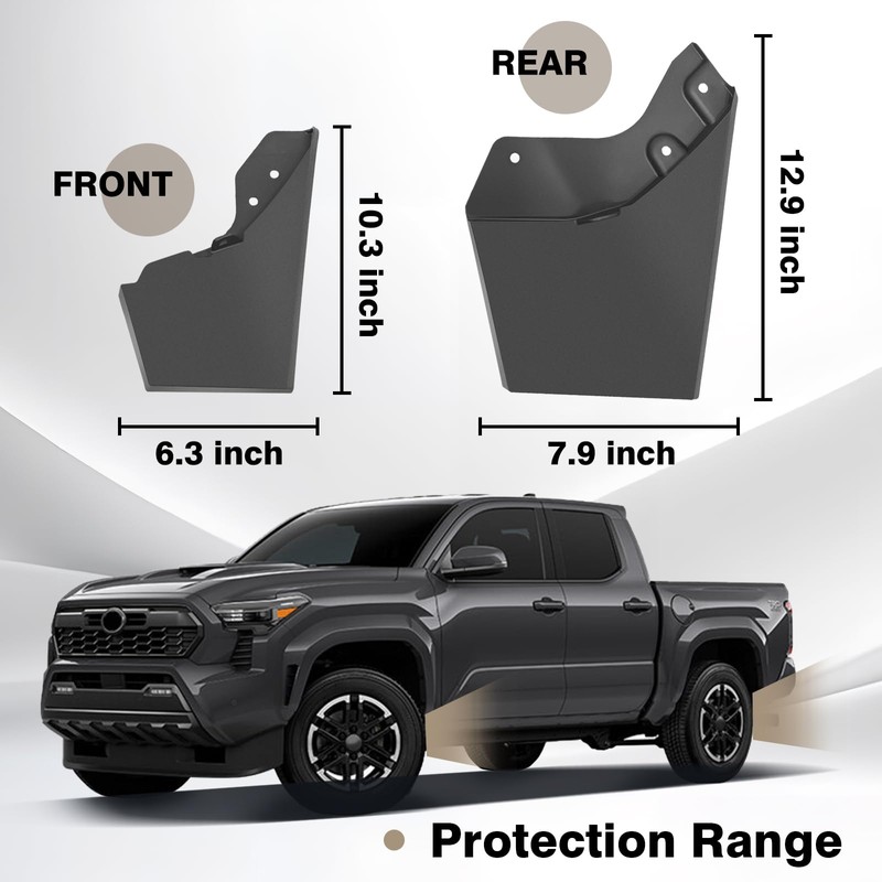 Muslogy Mud Flaps Splash Guards Compatible with Toyota Tacoma 2024