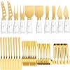 38 Pieces Gold Cheese Knife Set Marble Handle Butter Spatula