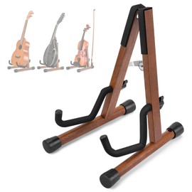 Donner Wood Ukulele Stand Mini Guitar Stand for Violin, Hush Guitar, Mandolin, Banjo, Folding Floor Stand A-Frame Holder for Small Musical Instruments