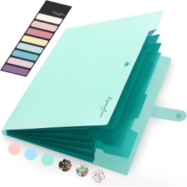 Sooez Letter Size Accordion File Folder Green