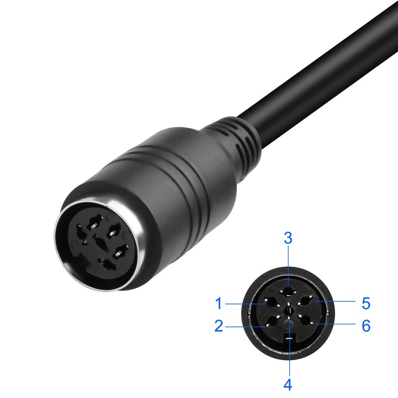 MEIRIYFA 83CM D-Type DIN 6 PIN MIDI Audio Signal Cable