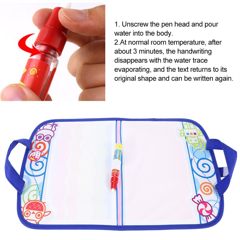 Water Drawing Cloth Water Drawing Blanket Handbag with Pen Doodle