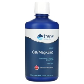 Trace Minerals Mega-Mag 트레이스 미네랄 액상 칼슘 마그네슘 아연 946ml Trace Minerals Mega-Mag Liquid Calcium Magnesium Zinc 946ml