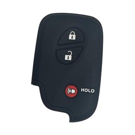 Silicone Key Fob Cover Case for Lexus RX 350, 3 Buttons Key Fob Cover Remote Fit for Lexus CT 200h RX 350 450h 2011 2012 2013 2014 2015 2016 2017, Key Fob Replacement HYQ14ABK HYQ14AEM (Black)