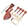 4/4 Wood Violin Parts Tailpiece Chinrest Tuning Pegs Metal Tail