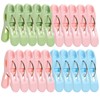 Nivofu 20PCS Colorful Plastic Clothespins, Powerful Clothes Pegs, Windproof Laundry