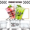 KesaPlan 100 Pcs Race Car Plastic Party Cups, 12oz Checkered