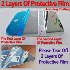 Shower Mirror Fogless for Shaving, Medium 8 x 6 inch Fogless Mirror for Shower, Small Wall Hanging Portable Travel Camping Mirrors, Unbreakable Handheld Locker Shave Mirror Makeup Plastic, Bathroom