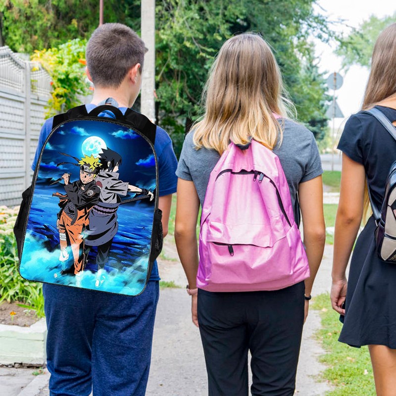 3Pcs Anime Kid Bookbags Set Cartoon Backpack with Messenger Bag