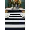 Table Runner Black and White Striped Pattern for Anniversary Runner