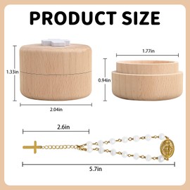 TBTFW My First Rosary, Baptism Rosary, Catholic First Communion Rosary, Used for The Baptism Ceremony of Newborns(White)