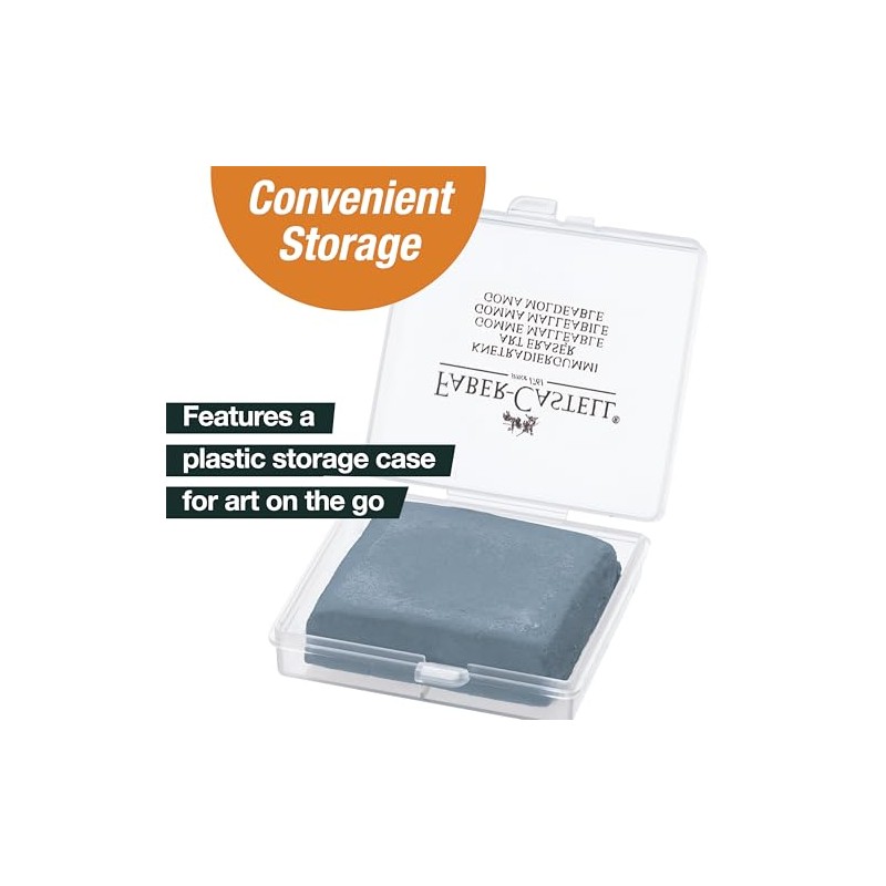 Faber-Castell Erasers - Drawing Art kneaded Erasers, Large size Grey