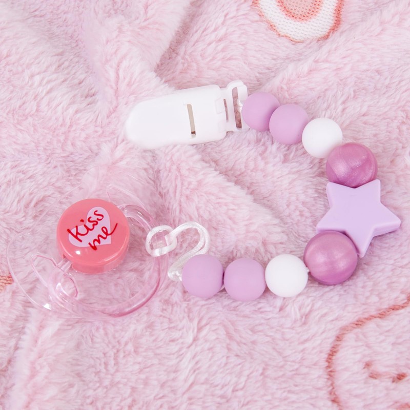 Aori Pacifier Clips for Baby Dolls - Silicone Pacifier Holders