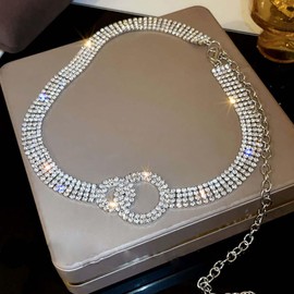 Cubahop Wide Crystal Waist Belly Chain Circle Belt Body Chain Jewelry Accessories for Women