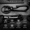 PJYTAC Black Titanium Carabiner Keychain, Quick Release Heavy Duty Key