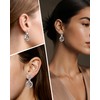 Elaximn Hypoallergenic Chunky Knot Drop Earrings for Women, Silver Geometric