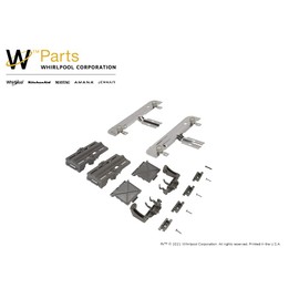 Whirlpool W10712394 Adjuster KIT, Single Unit, White