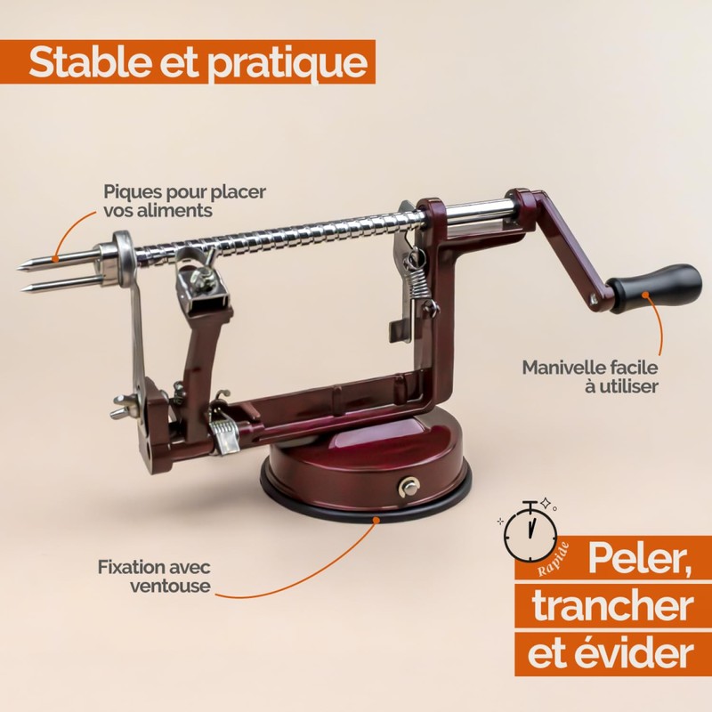Linxor Apple Pear Peeler 3 in 1 Peel Cut Hollow