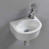 Wall Hung Basin Sink Small Cloakroom Basin Rectangle Ceramic Wash